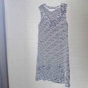 Sara Campbell Super Cute Navy/White Midi Dress